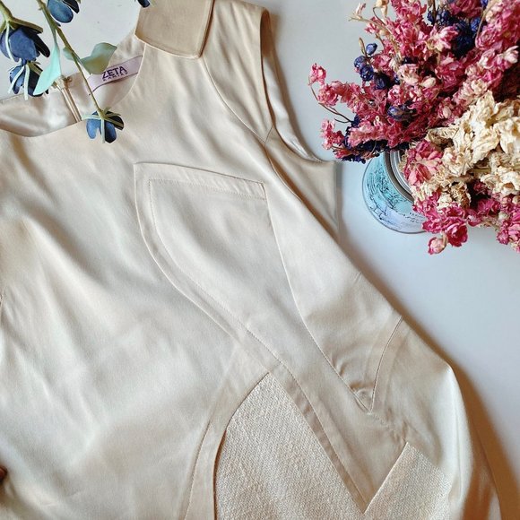 DR73 ZETA Off-White Office Dress - Picture 4 of 6